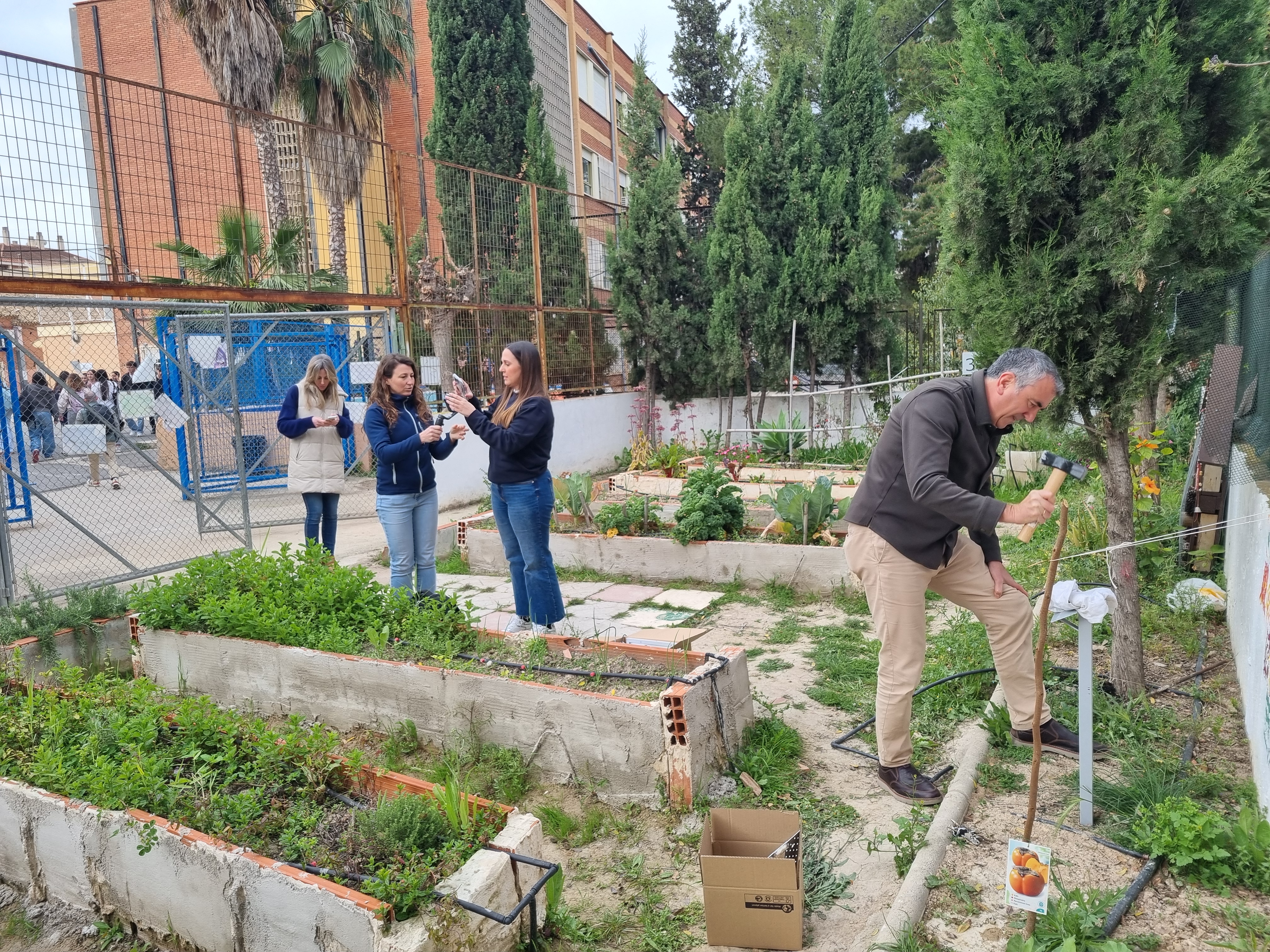 Instalación de sensores ODINS en el huerto